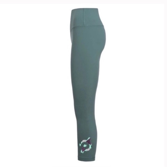 Lululemon Athletica X Peloton Wunder Under High Rise Leggings Teal Size 10 - Picture 1 of 6